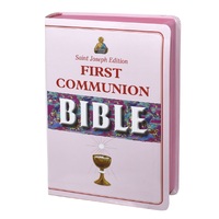 St Joseph First Communion Bible - Pink