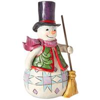 PRE PRODUCTION SAMPLE - Jim Shore Heartwood Creek - Pint Size Snowman with Broom