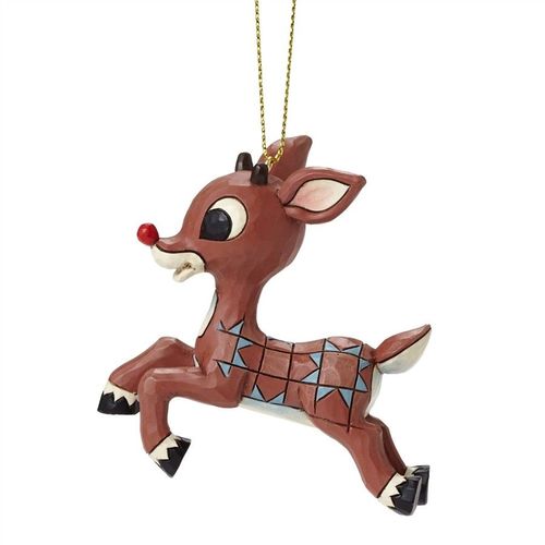 Rudolph Traditions by Jim Shore - Flying Rudolph Hanging Ornament