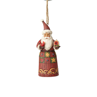 PRE PRODUCTION SAMPLE - Folklore by Jim Shore - Santa with Birdhouse Hanging Ornament