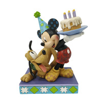 Jim Shore Disney Traditions - Mickey Mouse & Pluto Birthday 90th Anniversary - Happy Birthday Pal!
