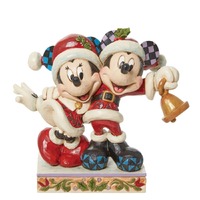 Jim Shore Disney Traditions - Mickey & Minnie Jingle Bell Christmas Figurine