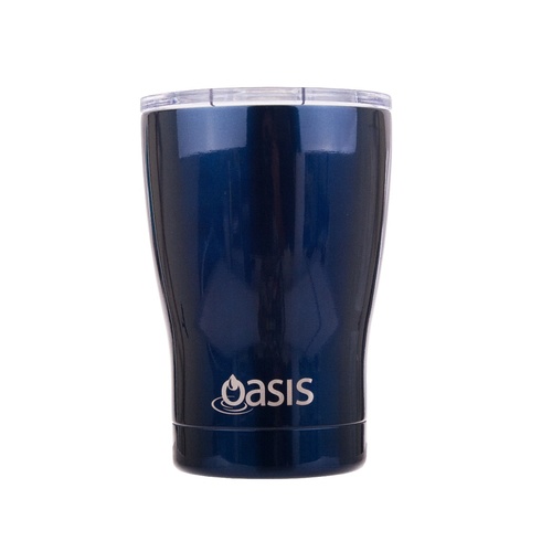 Oasis Insulated Travel Coffee Cup with Lid - 340ml Navy