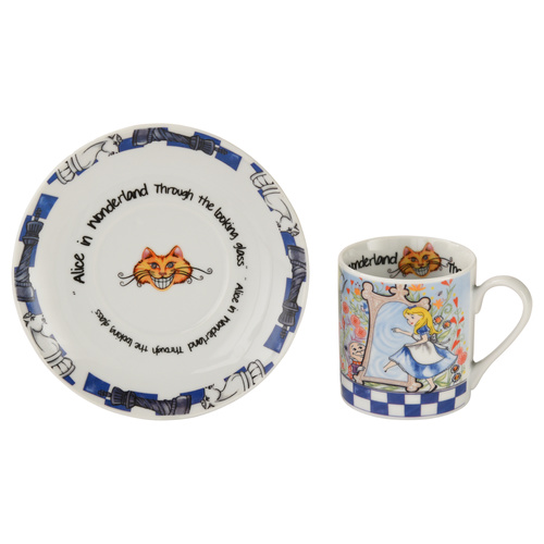 Cardew Design Alice In Wonderland Through the looking Glass Cup & Saucer