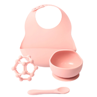 Baby Silicone Dinner Set Pink By Splosh
