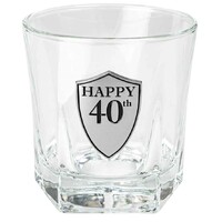 40th Birthday Whisky Glass