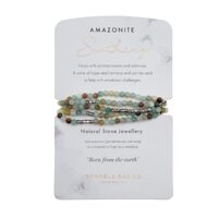 Bramble Bay Collections - Natural Stone Amazonite Wrap Bracelet