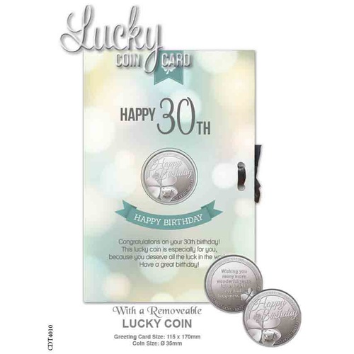 Lucky Coin Card - Happy 30th