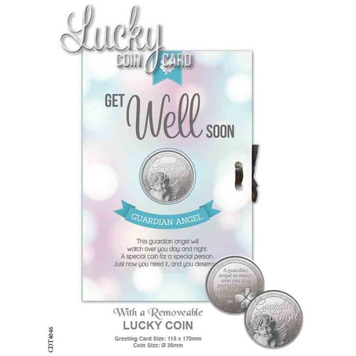 Lucky Coin Card - Get Well Soon