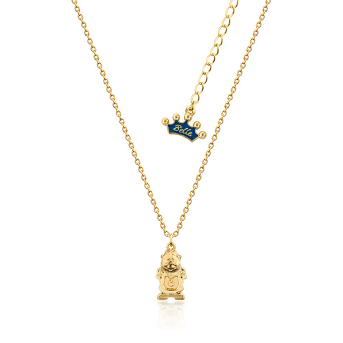 Disney Couture Kingdom - Beauty and the Beast - Cogsworth Necklace Junior Yellow Gold