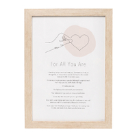 Splosh Gift Of Words plaque - For All You Are
