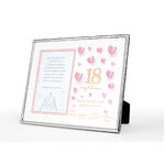 Paper Hearts 18th Birthday Silver-Edged Photo Frame