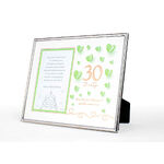 Paper Hearts 30th Birthday Silver-Edged Photo Frame