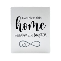 Infinity Message Plaque - God Bless This Home