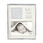 Silver Baptism Photo Frame with Record - 4x6