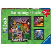 Ravensburger Puzzle 3 x 49pc - Minecraft Biomes
