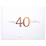 Rose Gold 40th Birthday Guest Book
