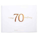 Rose Gold 70th Birthday Guest Book