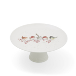 Royal Worcester Wrendale Designs Footed Cake Stand - 'One Snowy Day' Christmas Birds