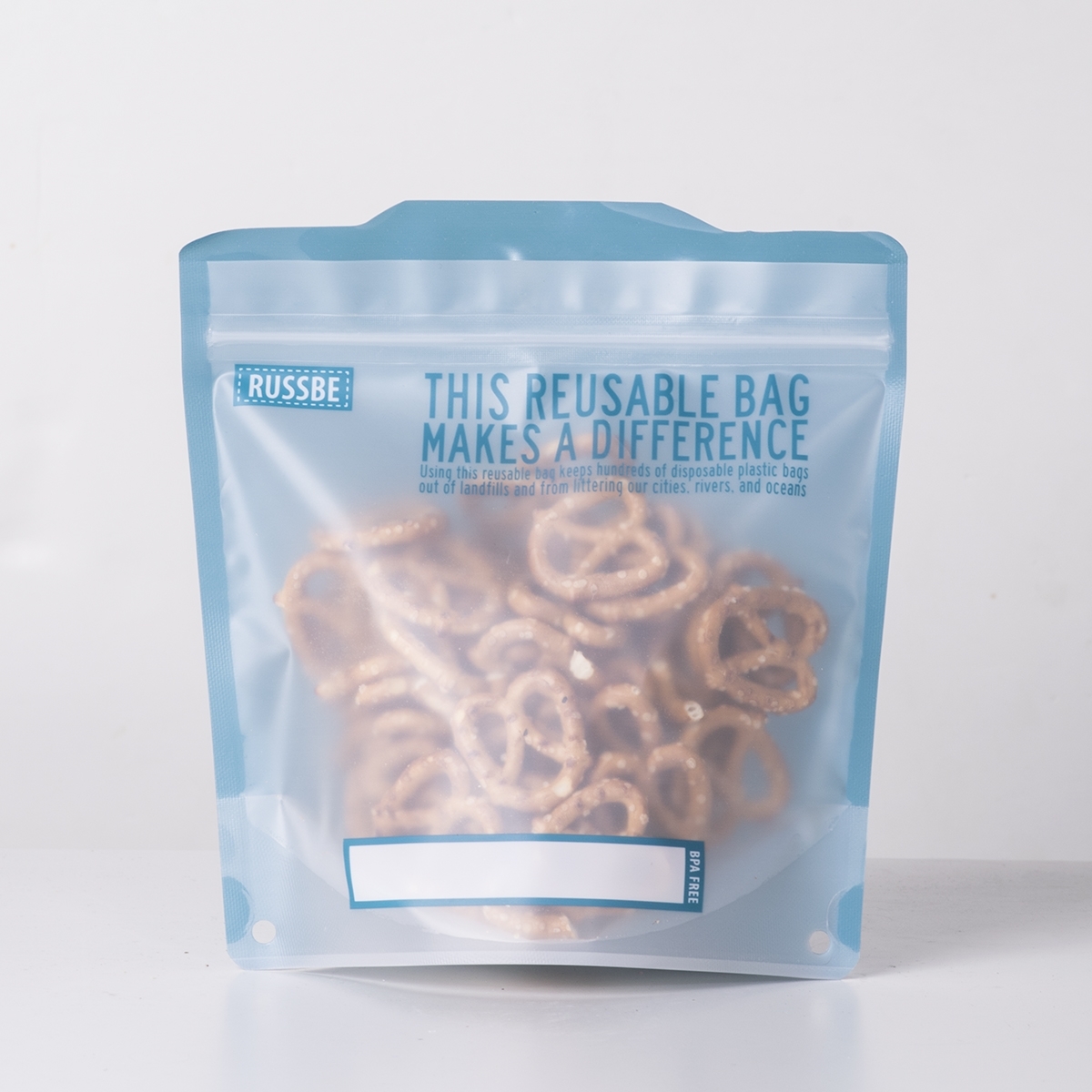 Russbe Reusable Zip Lock Bag Statement Sandwich 8 Pack
