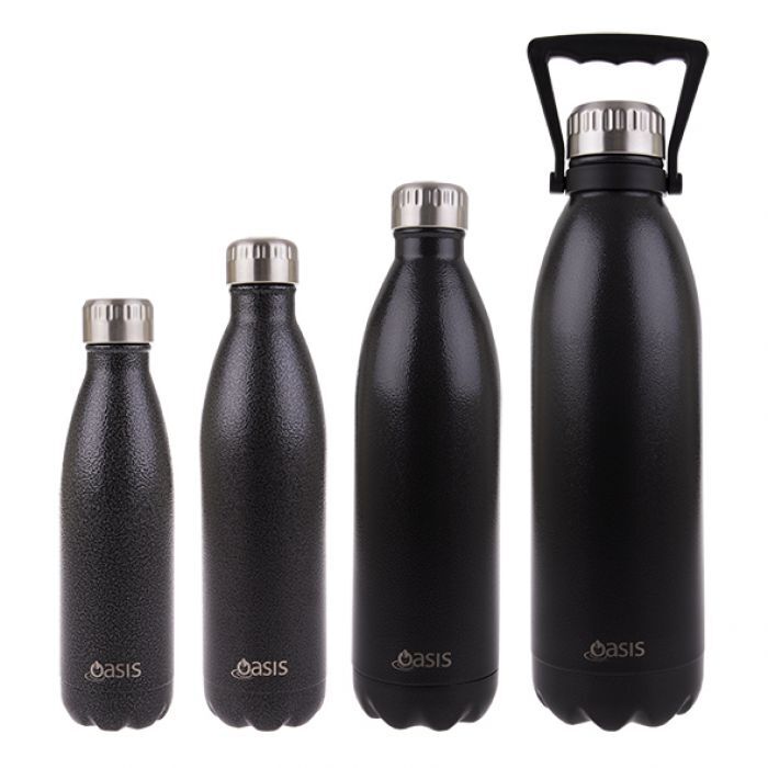 Oasis Insulated Drink Bottle 1L Hammertone Grey
