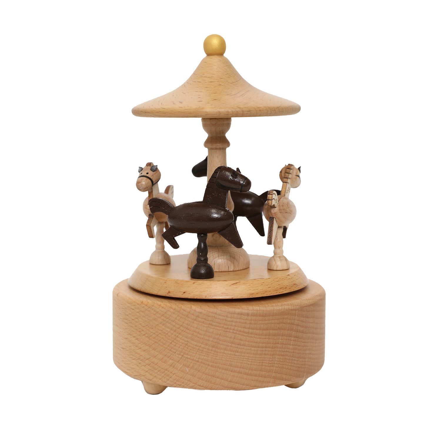 Baby Carousel Wooden Music Box by Splosh
