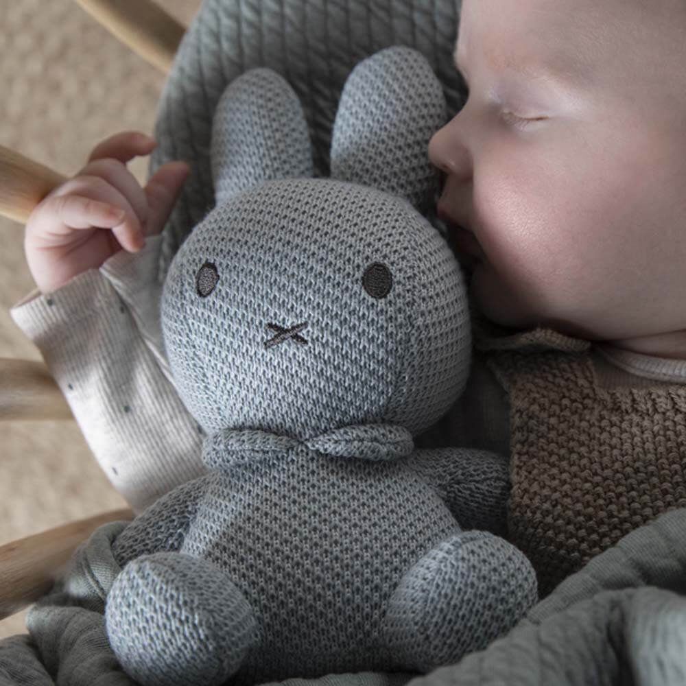 Miffy Knit Miffy Plush Rattle Green 20cm
