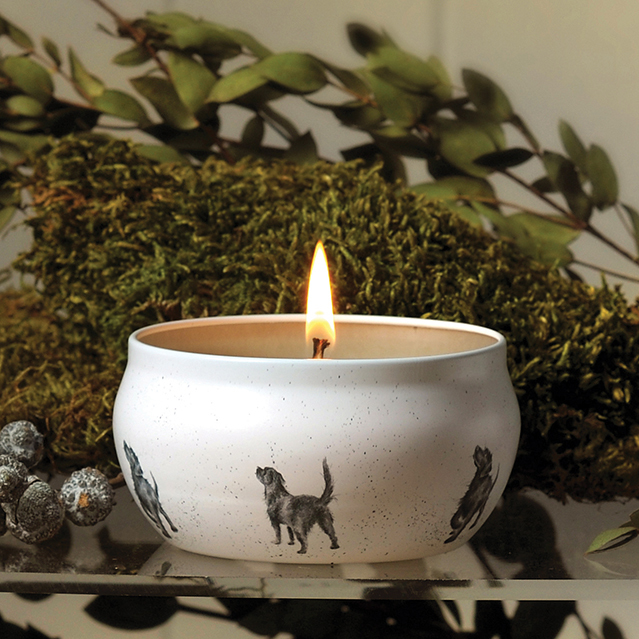 Royal Worcester Wrendale Boutique Candle in a Tin Walkies