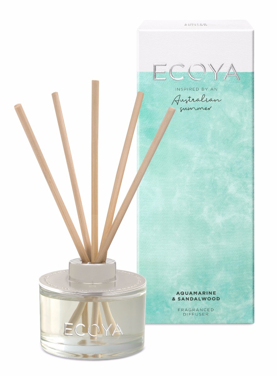 Ecoya Mini Reed Diffuser Limited Edition Aquamarine & Sandalwood