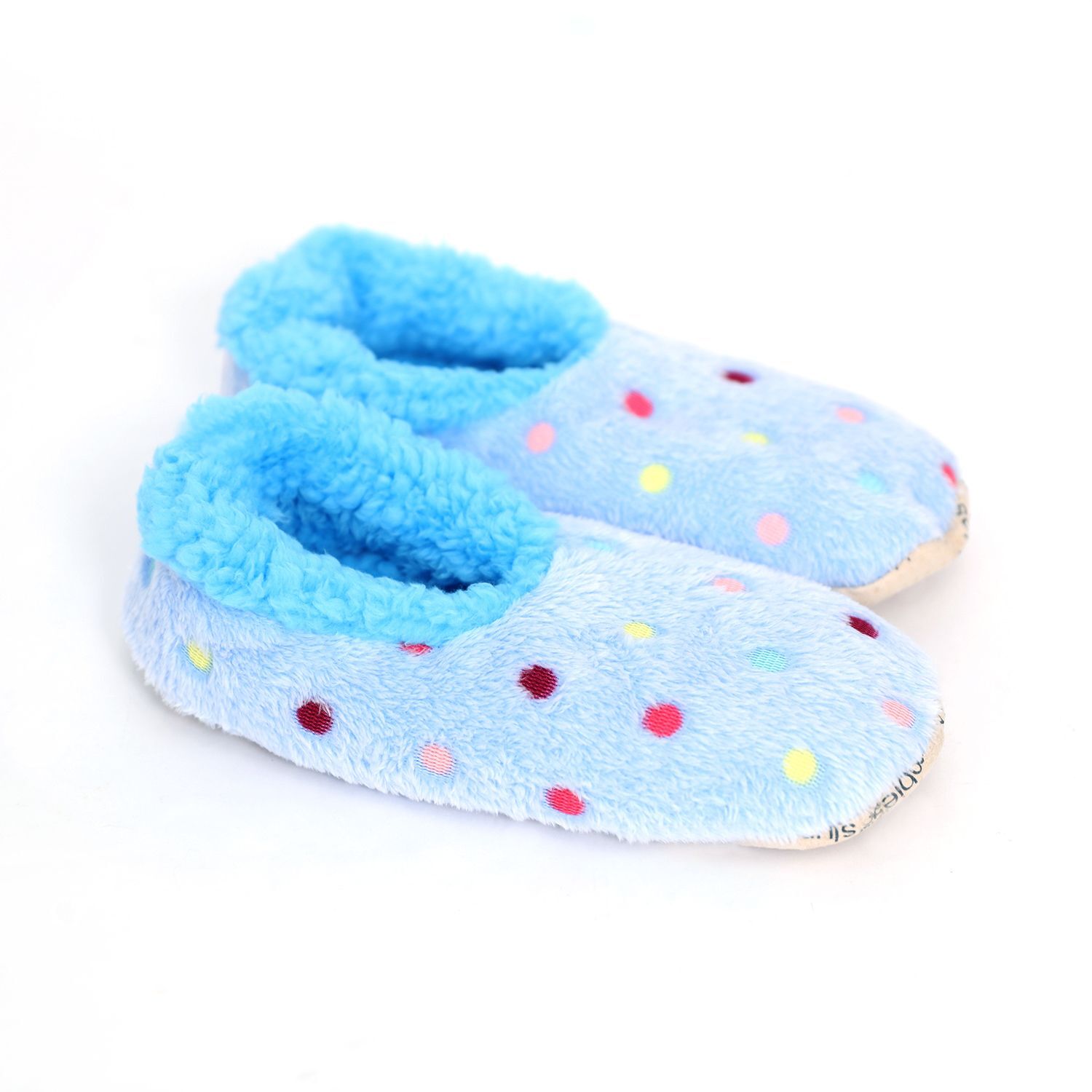 Hüttensocken Damen SLUMBIES SNUGGLY TIE DYE/ ROSE/ LOTSA DOTS Women's Soft Slippers So Slime