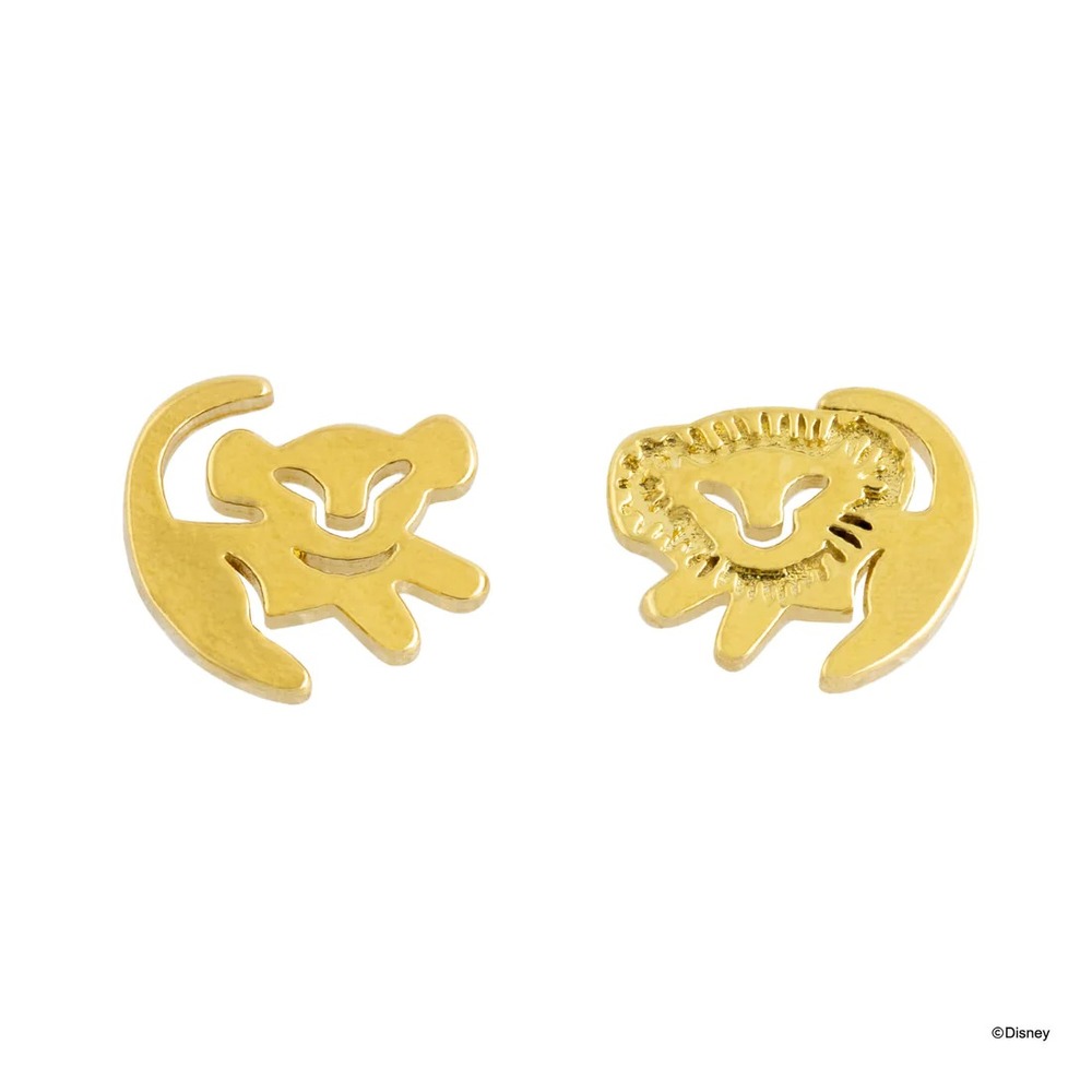 Disney x Short Story Earrings The Lion King Simba Gold