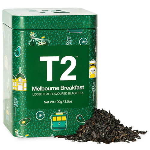T2 Loose Tea 100g Gift Tin Melbourne Breakfast