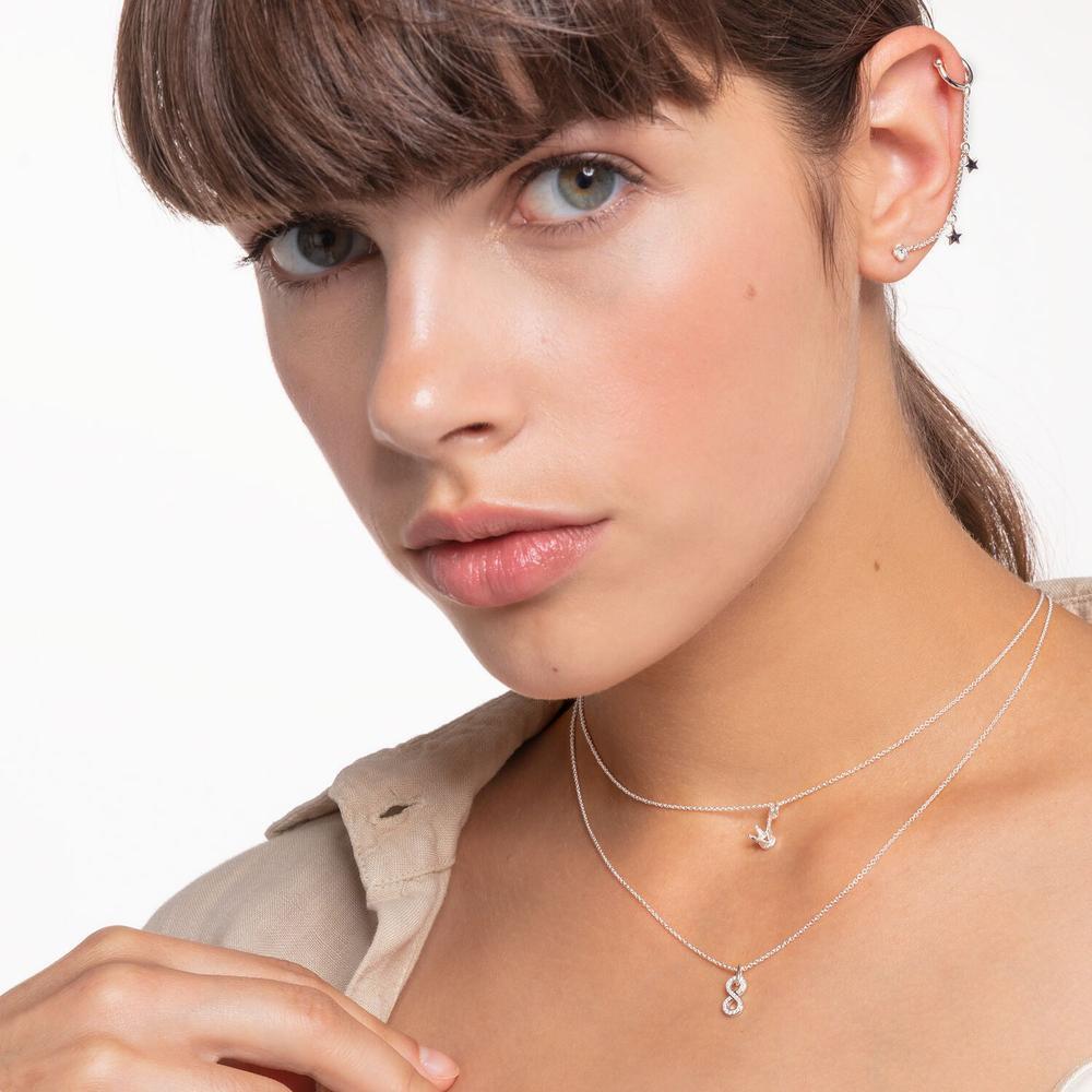 Thomas Sabo Charm Club - Pearl Silver Necklace India | Ubuy