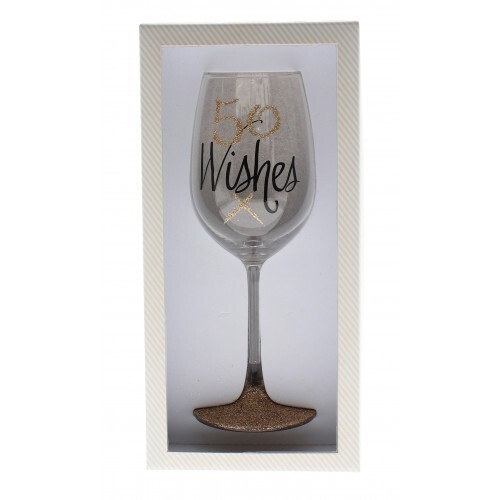 Rose Gold Wine Glass 50 Wishes