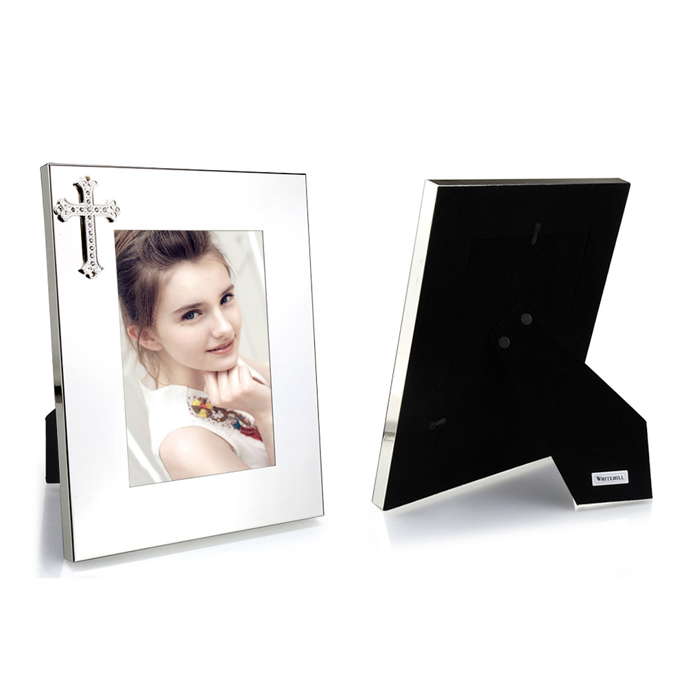 Whitehill Frames Silver Plated Photo Frame Cross 5x7