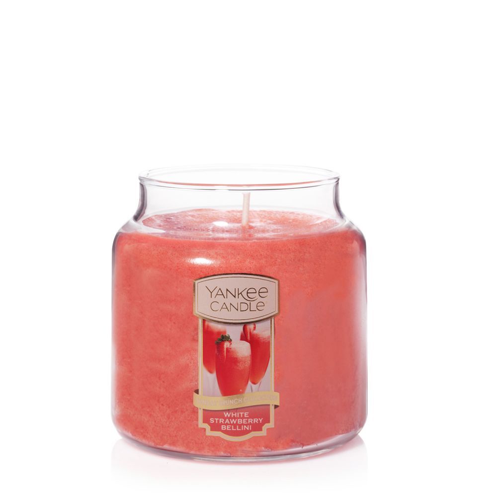 Yankee Candle Medium Jar White Strawberry Bellini