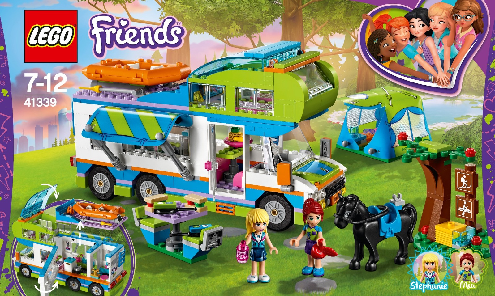 488 Piece LEGO Friends Mia’s Camper Van 41339 Building Set 