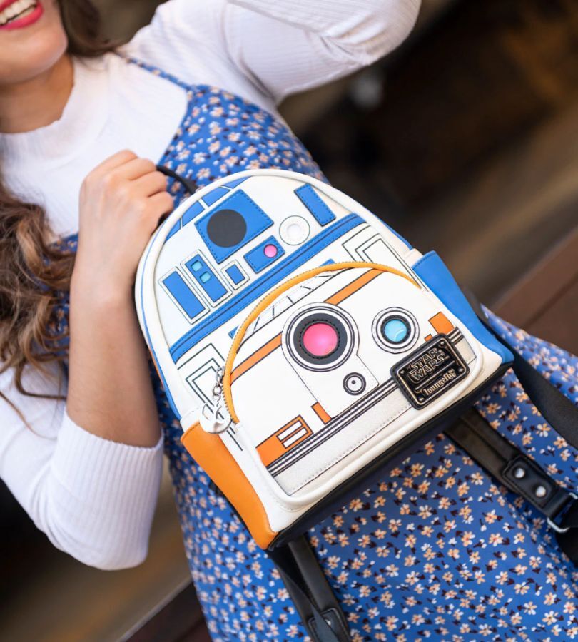 Loungefly Star Wars R2 D2 BB 8 Light Up Mini Backpack
