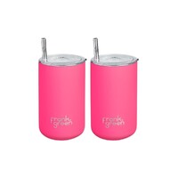 Frank Green 3-in-1 Insulated Drink Holder Duo Pack - 425ml Neon Pink