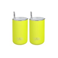 Frank Green 3-in-1 Insulated Drink Holder Duo Pack - 425ml Neon Yellow