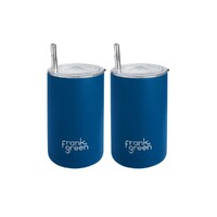 Frank Green 3-in-1 Insulated Drink Holder Duo Pack - 425ml Deep Ocean