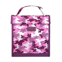 Sachi Insulated Kids Lunch Pouch - Camo Pink