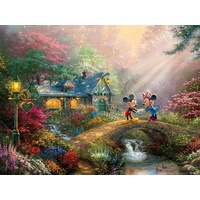 Thomas Kinkade Disney 750pc Puzzle - Mickey & Minnie Sweetheart Bridge