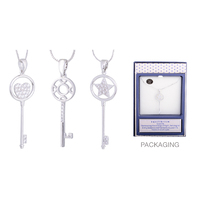 Equilibrium Diamond Key Necklace - Heart