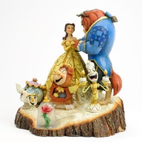 Jim Shore Disney Traditions - Beauty & The Beast - Tale as Old as Time Carved by Heart