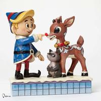 Rudolph Traditions by Jim Shore - Hermey and Rudolph with Lighted Nose