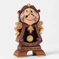 Jim Shore Disney Traditions - Beauty & The Beast Cogsworth - Keeping Watch