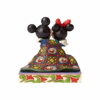 Jim Shore Disney Traditions - Mickey And Minnie Mouse Wrapped In Quilt Figurine
