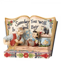 Jim Shore Disney Traditions Pinocchio Storybook Figurine - Someday You Will Be A Real Boy