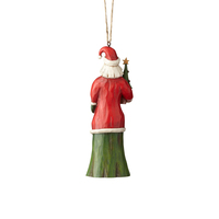 Folklore By Jim Shore - Santa With Tree Hanging Ornament